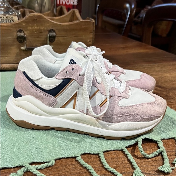 New Balance Shoes - New Balance 57/40 Sneakers in Stone Pink Sea Salt Color
